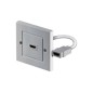 goobay HDMI vægplade Hvid goobay HDMI vægplade Hvid